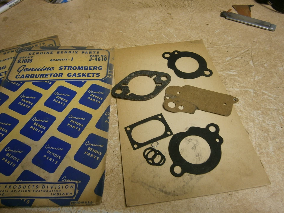 Juego de juntas de carburador Studebaker J4610 Stromberg EX-23 1936 dictador NOS Foto 1 de 1
