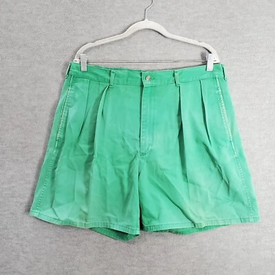 VINTAGE Polo Ralph Lauren Mujer Pantalones Cortos 12 Verde Chino Plisado 5.5" Años 90 LEER Foto 1 de 4