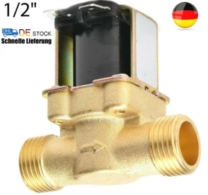 G 1/2" DC 12V Magnetventil Elektrisch Wasserventil N/C Wasser Einlass Ventil DE - Bild 1 von 10