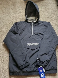 NEW STARTER CLASSIC LOGO 1/2 ZIP WITH HOOD Winter JACKET Men's Size Medium - Picture 1 of 6