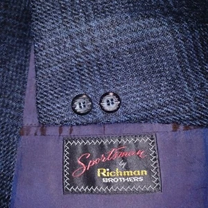 Blazer Deportivo Richman Brothers Para Hombres 40R Azul Traje Chaqueta Abrigo Deportivo DE COLECCIÓN - Imagen 1 de 12