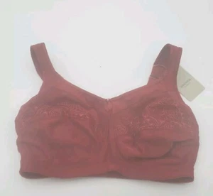 Amoena Mastectomy Bra Isadora Soft Cup Wireless Full-Figure Bra 36G Color Chili - Picture 1 of 11
