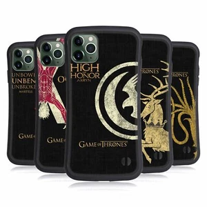 OFFICIAL HBO GAME OF THRONES HOUSE MOTTOS HYBRID CASE FOR APPLE iPHONES PHONES - Picture 1 of 18
