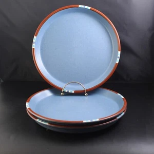 Dansk Mesa Sky Blue Dinner Plates 10 3/8" Stoneware Japan Set of 3 - NICE - Picture 1 of 4