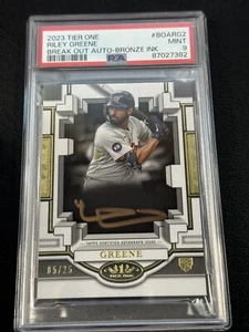2023 Topps Tier One Riley Greene RC Bronze Auto SSP #’d 5/25 Tigers Rookie PSA 9 - Picture 1 of 2