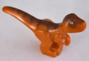 Lego Jurassic World Baby Dinosaur Dark Orange From 75936 Dinosaure Figurine New - Foto 1 di 1