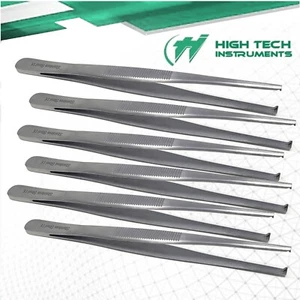Pack of 6 Rat Tooth Tissue Thumb Forceps 6" Surgical 1X2 Teeth - Picture 1 of 3