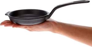 Padella in Ghisa 4 Pollici, Padella in Ghisa Prestagionata con Manico Lungo,... - Foto 1 di 1