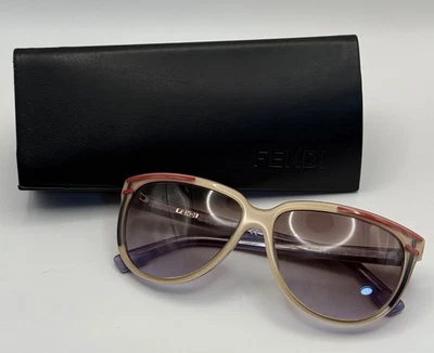 Gafas de sol Fendi FS5279 207 beige púrpura rojo degradado ojo de gato 57-14-135 con estuche Foto 1 de 4