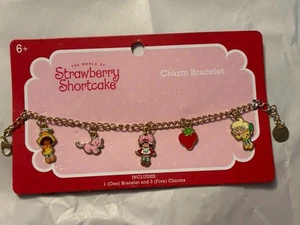 "PULSERA CHARM FRESA SHORTCAKE 5 dijes 8"" NUEVA" - Imagen 1 de 5