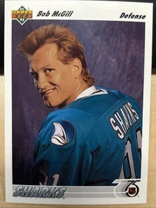 1991-92 91/92 Upper Deck #62 Inaugural Season Bob McGill San Jose Sharks - Picture 1 of 2