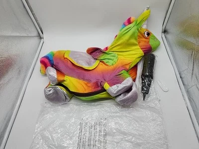 Bouncy Pals ARCO IRIS UNICORNIO Caballo Niño Tolva de Rebote Paseo Inflable + Bomba Foto 1 de 4