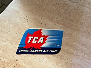Vintage Kofferaufkleber TCA Trans - Canada Air Lines  1957 Jahre - Bild 1 von 2
