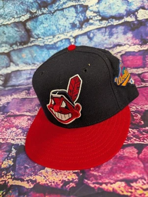 Boné de lã Cleveland Indians 90’s Wahoo 1997 World Series New Era 59FIFTY - Imagem 1 de 4