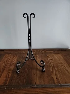Soporte para trípode de hierro negro | Soporte de caballete de 11" para platos, fotos y obras de arte | Resistente - Imagen 1 de 2
