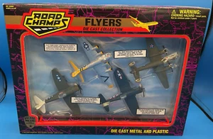 ROAD CHAMPS Flyers 62005 Die Cast B-17 B-25 P-47 F-4U 1997 NEW Fast Free Ship! - Picture 1 of 13