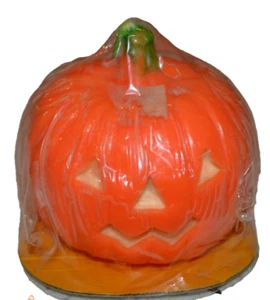 Vintage Suni Candle Jack O Lantern Calabaza Halloween 31/2" HECHO EN EE. UU. ¡NUEVO SELLADO! - Imagen 1 de 6