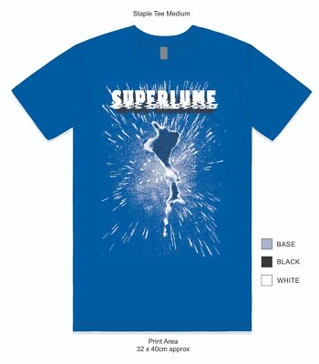 SUPERLUME Defiant Finger Nebula Royal Blue T-SHIRT BRAND NEW Matty Whittle / GOD Foto 1 de 2