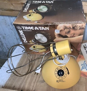 Vintage GE General Electric Deluxe Time A Tan Sun Lamp RSK-6A Bulb Not Included - Picture 1 of 2