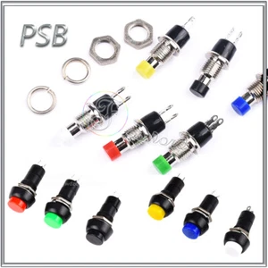 Metal Push Button Switch Contact Momentary Switch SPST Self-Lock White Red Blue - Picture 1 of 7