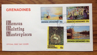 1981  FDC - Grenada Grenadines - Famous Painting Masterpieces. Free UK Postage - Image 1 of 3