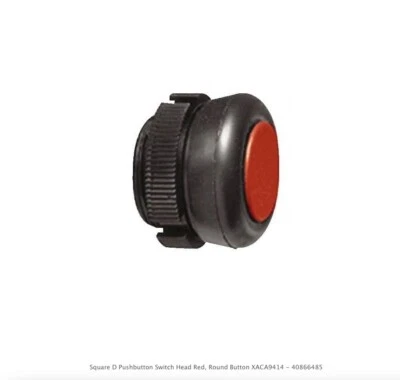 Square D Pushbutton Switch Head Red, Round Button XACA9414 - 40866485 - Image 1 of 4