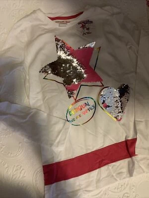 NEW Desigual Girls  Shirt With Matching String Purse &reversible Seq Size 12-14 - Image 1 of 4