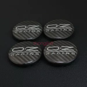 4pcs 55 mm suitable for OZ Racing M582 Black Carbon Alloy Wheel Center Rim Caps - Picture 1 of 4