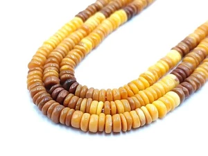Yellow Shaded Opal Heishi Disc Beads Strand 16" AAA Tyre Shape Gemstone - Picture 1 of 7