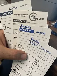 Falcon 50,Banyan, Air Global, hawker approach/takeoff cards one of each - Picture 1 of 5
