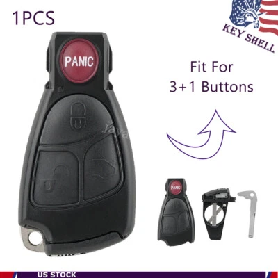 For 2001 - 2005 Mercedes Benz S430 C E S CL CLK SL SLK Remote Key Fob Shell Case - Image 1 of 4