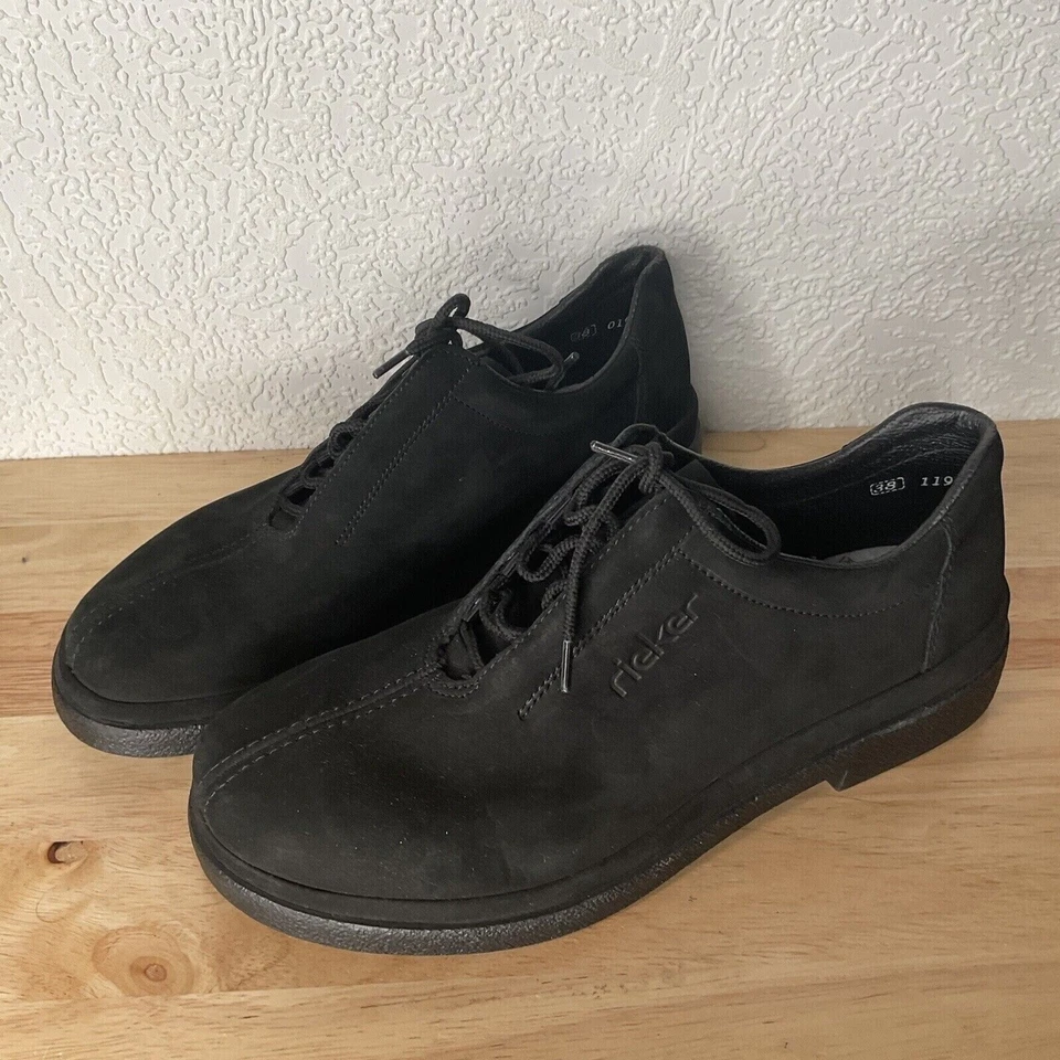 Nuevo sin etiquetas Zapatos Oxford Rieker Antiestrés con Cordones para Mujer Talla 38/US7-7.5 Cuero Negro Foto 1 de 4