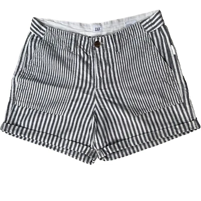 Chino corto a rayas blanco y negro talla 8 GAP Girlfriend para mujer ¡¡EXCELENTE!!! Foto 1 de 4
