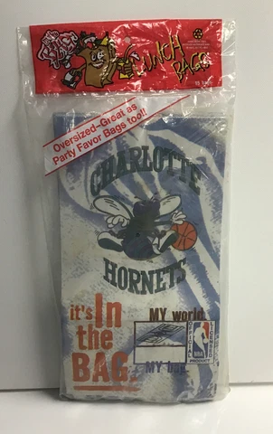 VINTAGE BASKETBALL CHARLOTTE HORNETS 15 PAPER LUNCH BAGS Cover