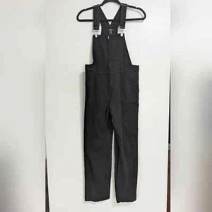 NWT Forever 21 Kids Juniors Black Denim Zip Front Overall Size 13/14 - Picture 1 of 7