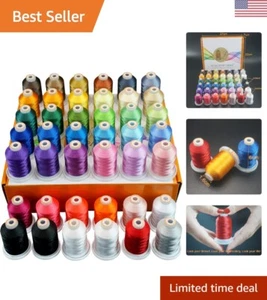 42 Spools 1000M 1100Y Polyester Embroidery Machine Thread Kit for Professiona... - Picture 1 of 7