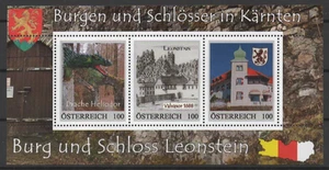 231 Österreich ME 3 Block Burg und Schloss LEONSTEIN Kärnten Juli 2025 ** - Bild 1 von 1