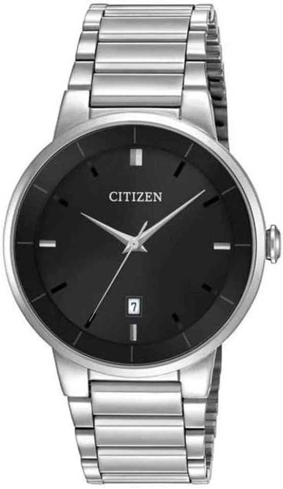 Citizen Men's Quartz Stainless Steel Silver Black Dial 40mm Watch BI5010-59E