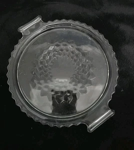 Vintage Fostoria American Cube Pattern Cupcake, Cookie Plate With Handles - Picture 1 of 3