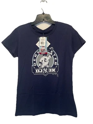 Camisa Majestic New York Yankees Para Mujer Med MLB Béisbol Derek Jeter 3000 Hits Foto 1 de 4