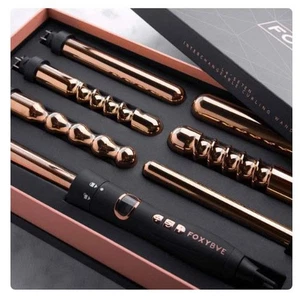 NWB Foxybae Rose Gold LeSE7EN Travel Size 7 In 1 Titanium Hair Curling Wand - Picture 1 of 10