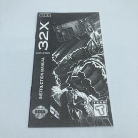 Sega Genesis 32x Cosmic Carnage Instruction Manual Booklet ONLY Authentic VG