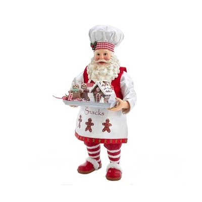 Фигурка Kurt Adler Fabriché Gingerbread Chef Santa Standing Christmas, 10,5 дюйма - Изображение 1 из 4