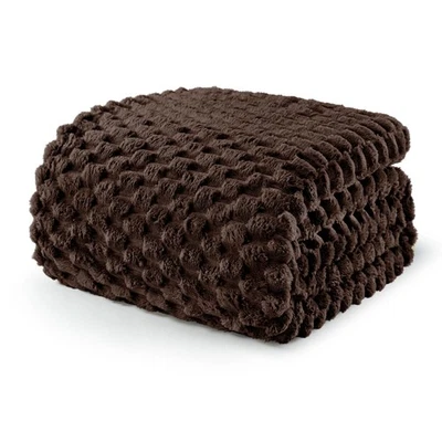 Manta de terciopelo jacquard elegante 90x90 pulgadas de lana suave tamaño queen para... Foto 1 de 4