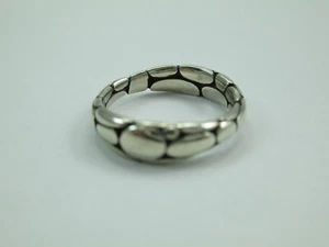 John Hardy Sterlingsilber Kali gewellter Kiesel Ring Größe 7 925 JH echt 519F - Bild 1 von 12