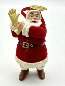 Vintage Christmas Ornament Hallmark 2001 SANTA Red Felt Suit-3.5” Tall - Picture 1 of 8