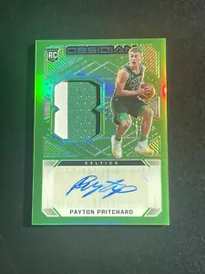 2020-21 Panini Obsidian Payton Pritchard Green Flood Patch Auto RPA Rookie RC SP - Picture 1 of 2
