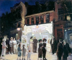 Movies by John Sloan Theather Building Art Deco Fine Art Print 11x13 - Picture 1 of 1