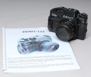 ZENIT 122K 35MM SLR WITH M46X0.75 ZENITAR K25 50MM F/2.8 LENS, CAP & MANUAL - Picture 1 of 10
