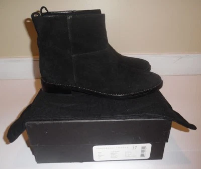 THEYSKENS' THEORY укороченные ботинки Amaya черная замша тянуть вверх плоский туфли Италии 37 7 - Изображение 1 из 4